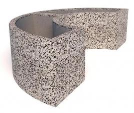 Вазон бетонный Трансформер полукруг