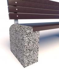 Скамейка бетонная Евро 1 Лайн со спинкой