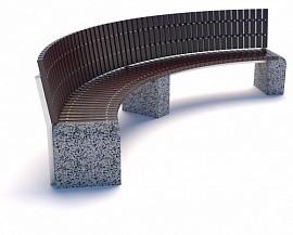 Скамейка бетонная Евро 1 арка со спинкой